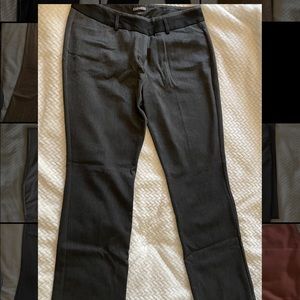 Dark Grey with Black Stripe Express Editor Dress Pant